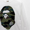 BAPE Big Ape Head Langarmshirt in Weiß-Grün 157128967 [P]