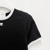 Courreges Reedition Logo Bumpy Contrast T-Shirt Black Heritage White 155941180 [P]