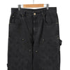 LOUIS VUITTON Monogram Double Knee Carpenter Jeans Schwarz 30 1AFADC 157403455 [P]