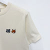 MAISON KITSUNE 25FW Double Bold Fox Head Patch Compo T-Shirt Latte (OM011CFKJ0118 P702) 139719868 [P]