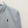 AMI 26SS Heart Logo Button Down Cotton Oxford Shirt Sky Blue (HSH763 CO0031 450) 152876359 [P]