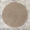 GANNI Logo Etikett Loose Wollrippen-Strickmütze Sand (A4430 196) 123474264 [P]