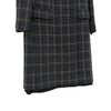 Miu Miu Double Breasted Plaid Wool Coat Ebony 44 161290184 [P]