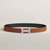 Hermes Reversible Belt with H Buckle Black Gold 32mm 90 92910564 [P]
