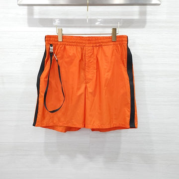 Prada Orange Triangle Logo Nylon Shorts M SPH157 9446 163159646 [P]