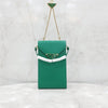 Prada Triangle Logo Green Phone Pouch Leather Mini Chain Bag 8582 163156597 [P]
