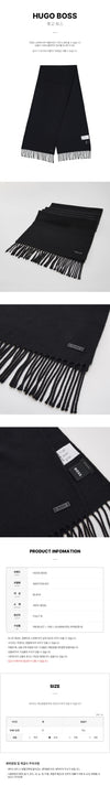 Hugo Boss Logo Patch Wool Scarf 147406745 [P]