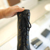 GUCCI Matelassé Damenstiefel 719849 AAA5W Leder Schwarz Luxus Damenschuhe 129137350 [P]