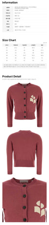 ISABEL MARANT Cardigan mit Newton-Logo in Antikrosa 162831077 [P]