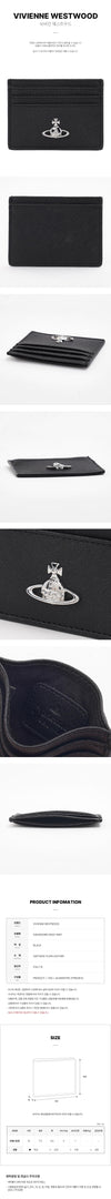 Vivienne Westwood Saffiano Flat Card Holder 157222240 [P]