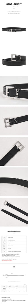 Saint Laurent Cassandra Slim Belt 157222323 [P]