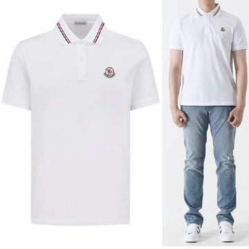 Moncler Collar Three-Line Polo Men's Polo Shirt 091 8A00021 89A16 002 143521656