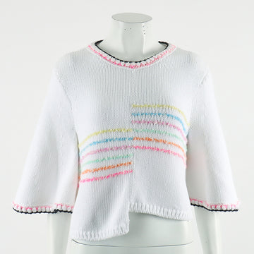CHANEL Strick-T-Shirt mit kurzem Arm 124903 [P]