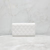 CHANEL Weiße Kaviar Klapp-Geldbörse mit CC-Logo AP3133 8676 163158131 [P]