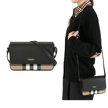 Burberry New Hampshire Check Crossbody Bag Black 80840281 125878261