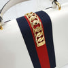 GUCCI Blumenstickerei Dreistreifen Top-Handle Schultertasche 8568 163154752 [P]