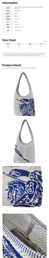 Burberry Knitted Crochet Night Shoulder Bag White 159638653 [P]