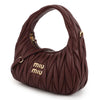 MIU MIU ナパレザー ホーボーバッグ 5BC125-AN88-F0007-OOY 162109725 [P]