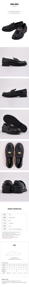 Miu Miu 5D773D 5OD F0002 FW25 Women's Leather Loafers 152929302 [P]