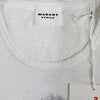 Isabel Marant Etual KOLDI Linen Silver Logo T-Shirt White (20WH) A1N10E 20WH 123480982 [P]