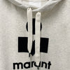Isabel Marant MILEY Velour Logo Hoodie Ecru 123480653 [P]