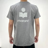 Isabel Marant ZAFFERH Logo T-Shirt in Ecru Gray 123481061 [P]