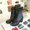 GUCCI Matelassé Damenstiefel 719849 AAA5W Leder Schwarz Luxus Damenschuhe 129137350 [P]