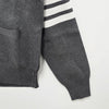 THOM BROWNE 4-Bar Strickjacke mit diagonaler Borte in Mid Gray 123467478 [P]