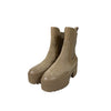 Louis Vuitton Women's Loriot Monogram Suede Platform Chelsea Boots Beige 36 157403452 [P]