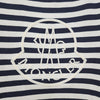 MONCLER Kinder Logo Stickerei gestreiftes T-Shirt kurzarm F07 8C00009 89AGB 123759409 [P]