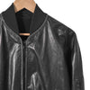 Brunello Cucinelli Lambskin Leather Bomber Zip-Up Varsity Jacket Black 42 161835440 [P]