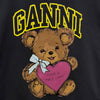 GANNI Logo Teddy Cropped T-Shirt Phantom (T4335 252) 152602445 [P]