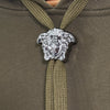 VERSACE メドゥサ ボレロ タイ オーバーサイズ フード Tシャツ ダークオリーブ 1008661 1A06213 1GM10 160755452 [P]