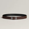 Hermes Reversible Men's Belt Black Chocolate 32mm 156730714 [P]