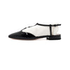 GUCCI 754136 シルバーGGロゴ ブラック グロス レザー スクエア トゥ レディース フラットシューズ aa61676 153596655 [P]