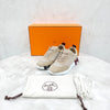 HERMES ベージュメッシュバウンシングスニーカー 36 8150 163157276 [P]