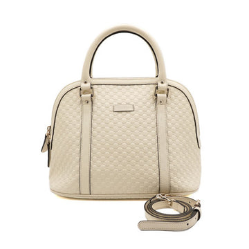 Gucci White GG Shima Dome Medium Tote Bag and Shoulder Bag 449663 153159198 [P]