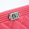 CHANEL ラムスキン ボーイ シルバー ラージ クラッチバッグ A80570 152894848 [P]