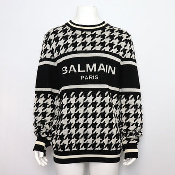 Balmain Houndstooth Check Knit Sweater for Men BH2751A025 152318022 [P]