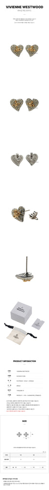 VIVIENNE WESTWOOD Damen-Diamant-Herz-Ohrringe 134050386 [P]