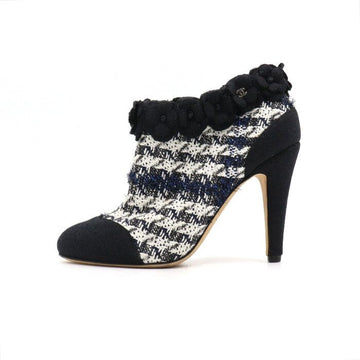 CHANEL ココ カメリア ツイード 女性 ブーツ シューズ 49655 152897661