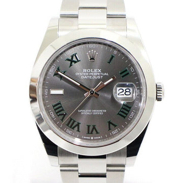 Rolex Datejust 41mm Wimbledon Roman Index Oyster Steel Men's Watch 126300 152888565