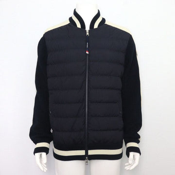 MONCLER ネイビー キルティング ダウンパディング ニット ガーディガン ジャケット 1509 152899190