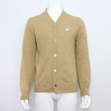 COMME DES GARCONS Kardigan mit Herzen-Logo in Beige und Weiß A2-50026 152898808
