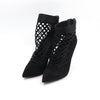 Louis Vuitton Black Mesh Suede Leather Women's Ankle Boots aa50251 152896553 [P]