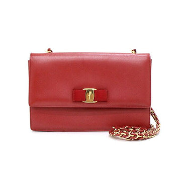 SALVATORE FERRAGAMO バラロゴ ジニー ショルダーバッグ兼クロスバッグ E480 21 Red AA50403 152892368