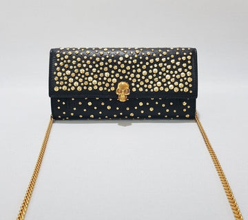 ALEXANDER MCQUEEN Pioneer Gold Stud Clutch-Crossbody A 133199334