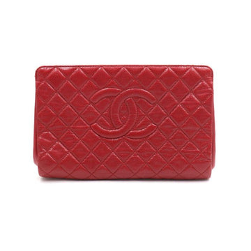 CHANEL レッド キャビア タイムレス CC レディース クラッチバッグ aa50418 152892588