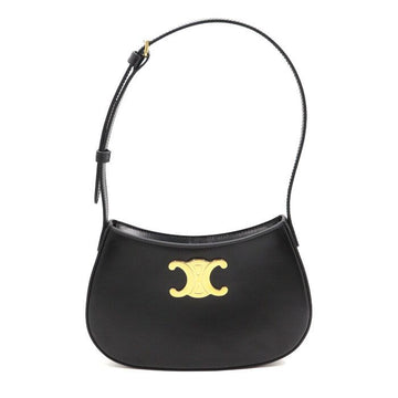 Celine Medium Tilly Shoulder Bag in Black Shiny Calfskin with Gold Accents 115703BF4 152889467