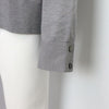 AMI Grey Merino Wool High Neck Cardigan for Men UKC042 152899111 [P]